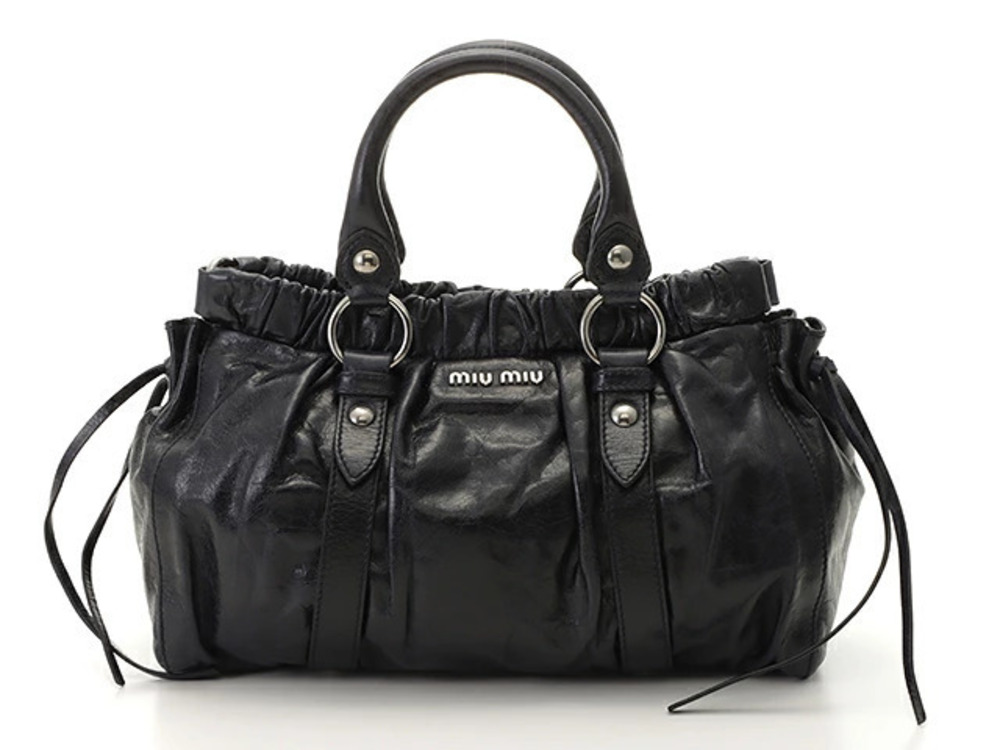 Miu Miu handbag Navy Blue leather